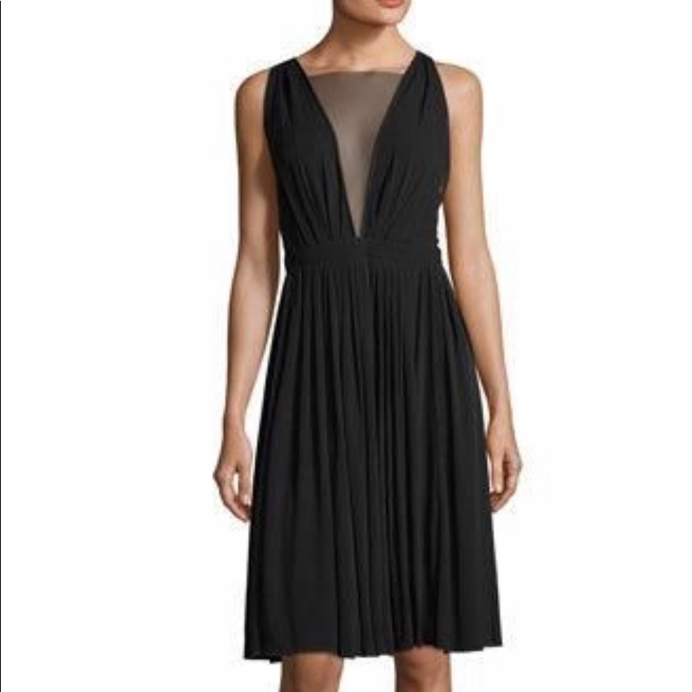 N21 Sheer V sleeveless cocktail dress